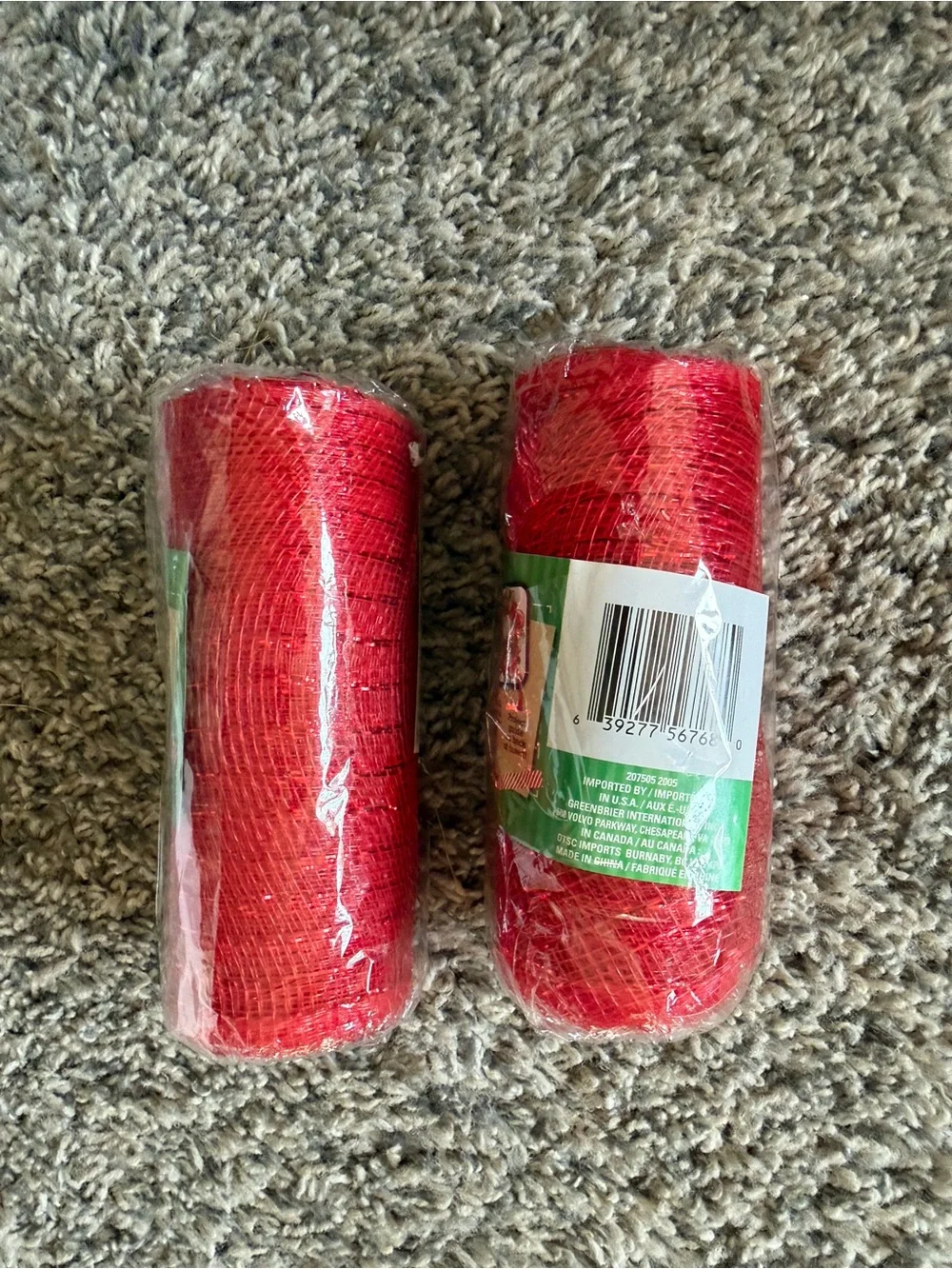 White Wreath Christmas Holiday Ribbon Decor Craft Bundle